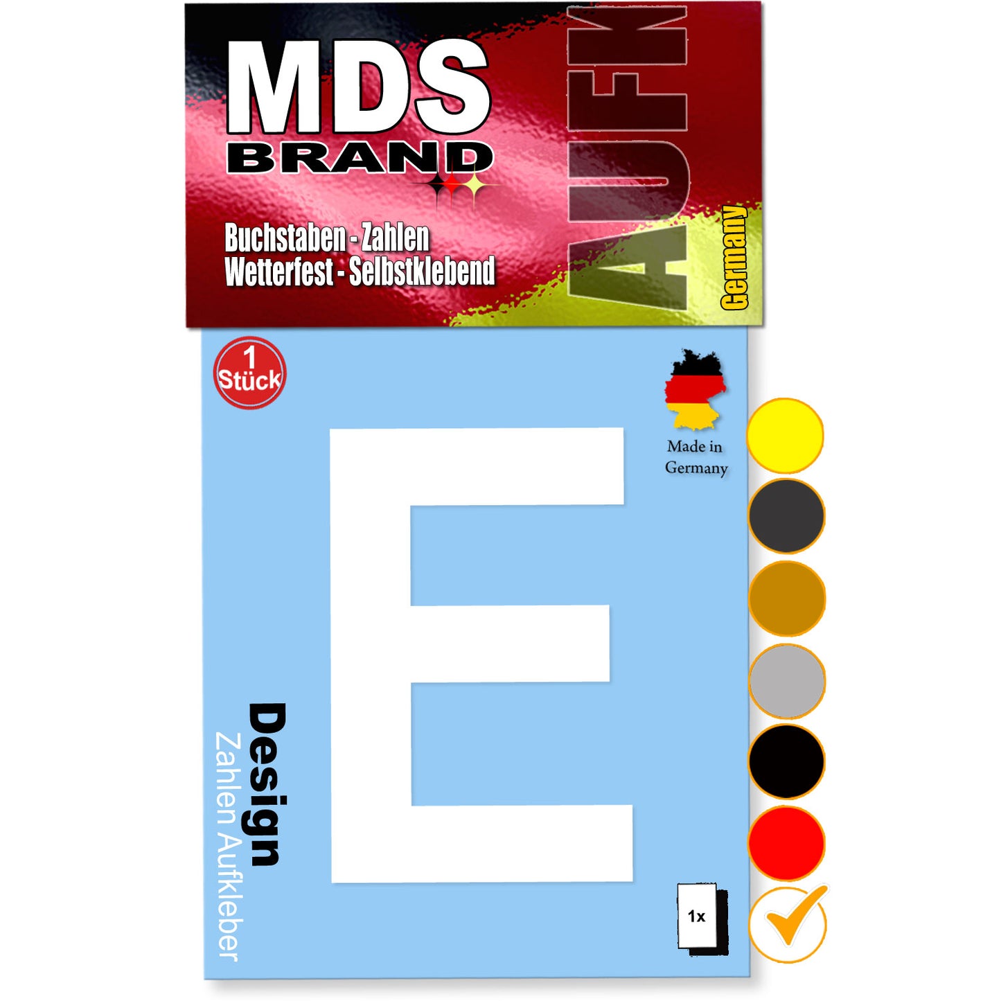 10cm Design Buchstaben Aufkleber Selbstklebende Klebebuchstaben | Wetterfest Alphabet zum Aufkleben für Briefkasten, Auto, Mülltonne, Vinyl Buchstaben für Außen & Innen Weiss