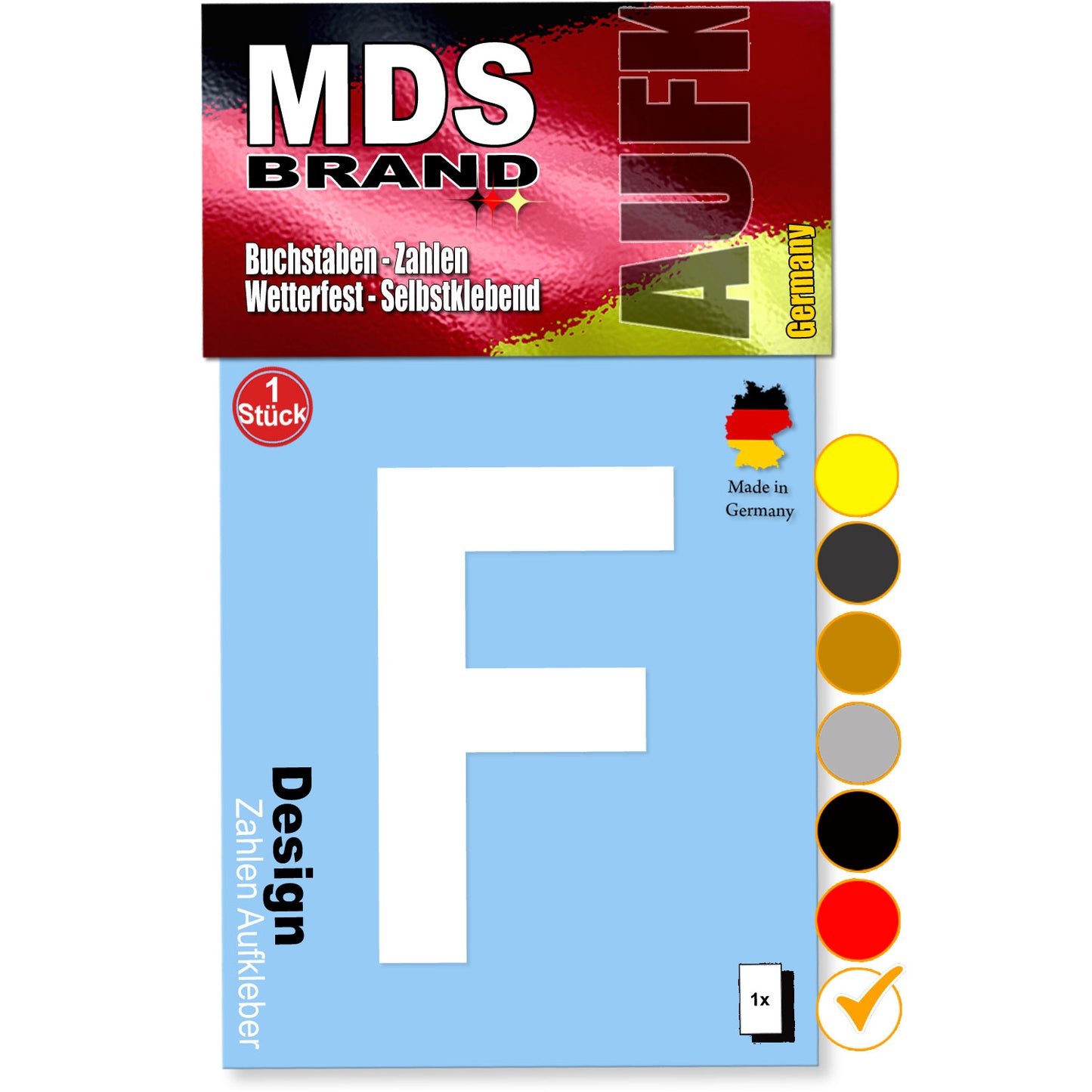 10cm Design Buchstaben Aufkleber Selbstklebende Klebebuchstaben | Wetterfest Alphabet zum Aufkleben für Briefkasten, Auto, Mülltonne, Vinyl Buchstaben für Außen & Innen Weiss