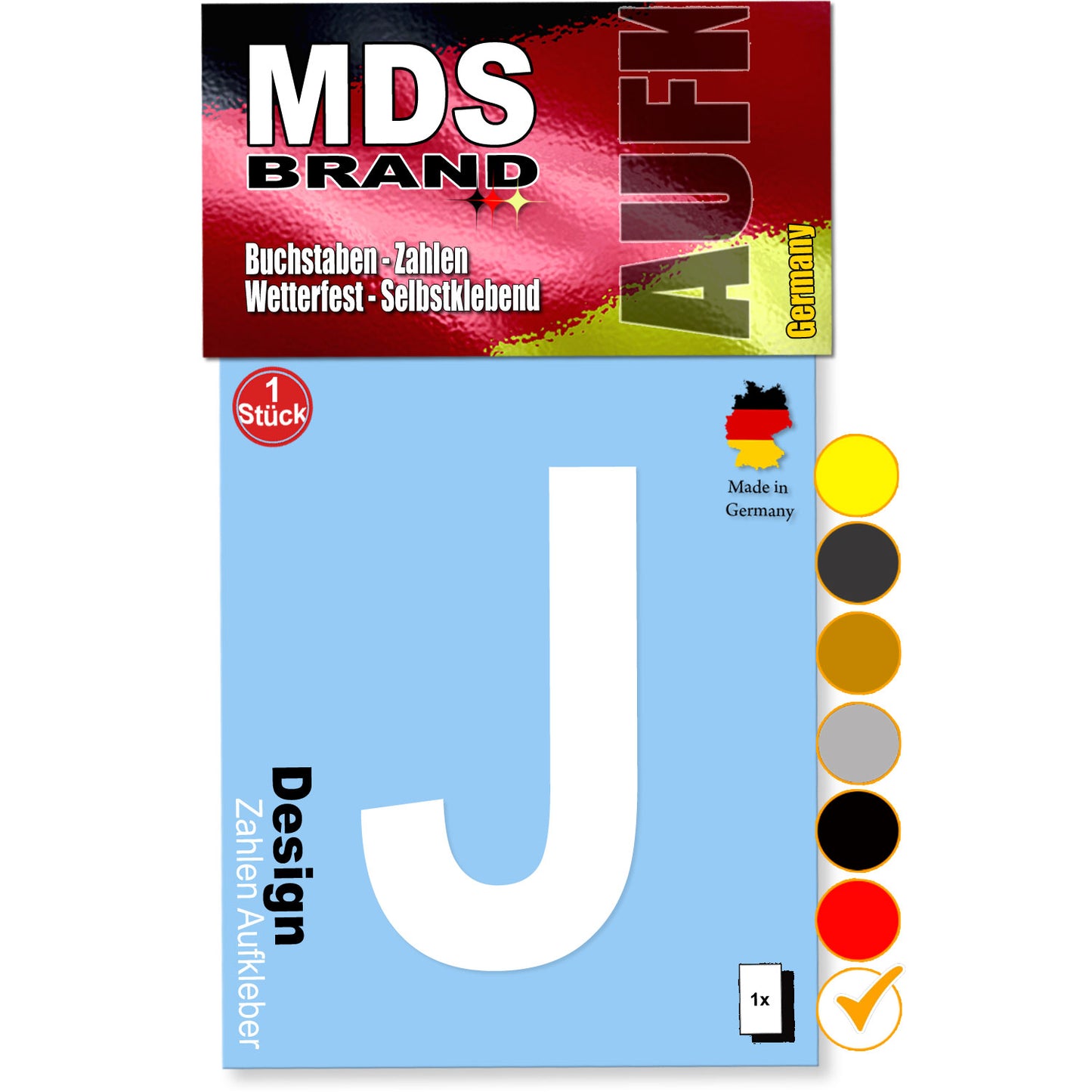 10cm Design Buchstaben Aufkleber Selbstklebende Klebebuchstaben | Wetterfest Alphabet zum Aufkleben für Briefkasten, Auto, Mülltonne, Vinyl Buchstaben für Außen & Innen Weiss