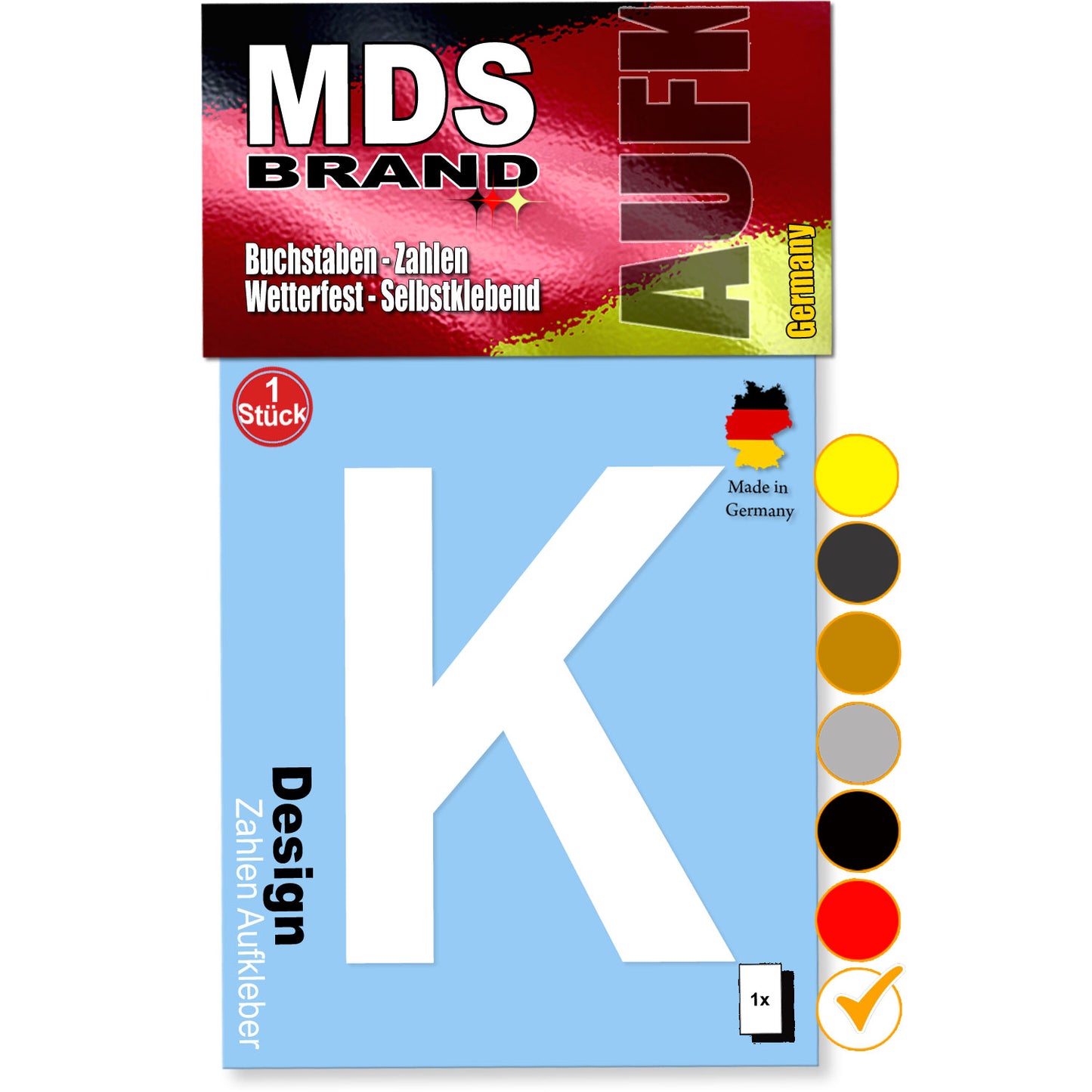 10cm Design Buchstaben Aufkleber Selbstklebende Klebebuchstaben | Wetterfest Alphabet zum Aufkleben für Briefkasten, Auto, Mülltonne, Vinyl Buchstaben für Außen & Innen Weiss