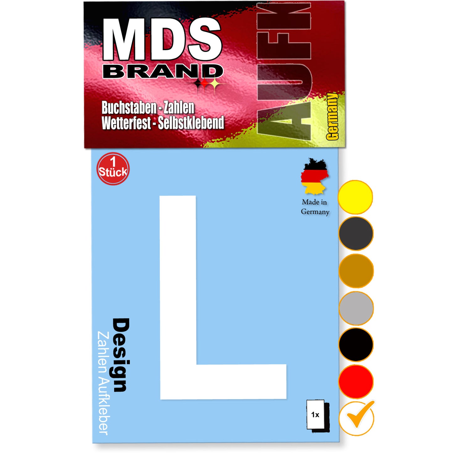 10cm Design Buchstaben Aufkleber Selbstklebende Klebebuchstaben | Wetterfest Alphabet zum Aufkleben für Briefkasten, Auto, Mülltonne, Vinyl Buchstaben für Außen & Innen Weiss