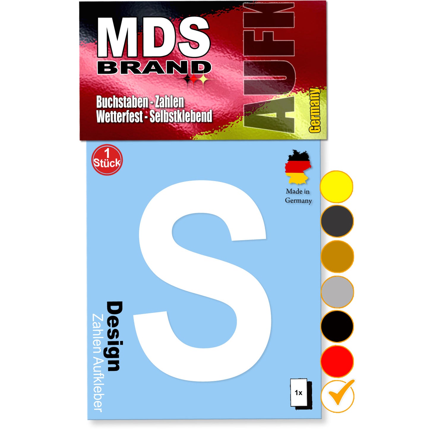 10cm Design Buchstaben Aufkleber Selbstklebende Klebebuchstaben | Wetterfest Alphabet zum Aufkleben für Briefkasten, Auto, Mülltonne, Vinyl Buchstaben für Außen & Innen Weiss