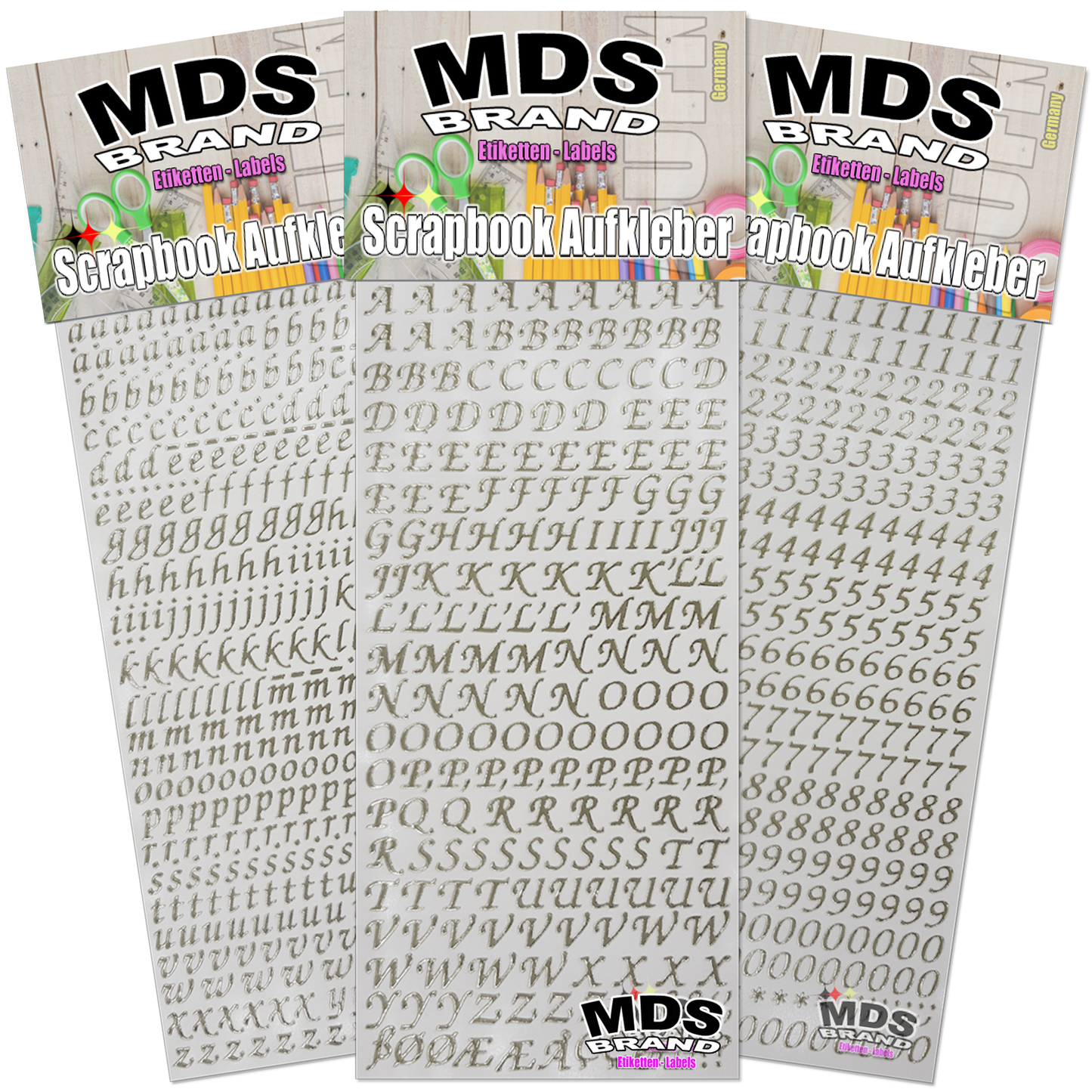 1cm Buchstaben Schrägschrift zum aufkleben einfach zum basteln und gestalten von Scrapbook & Karten