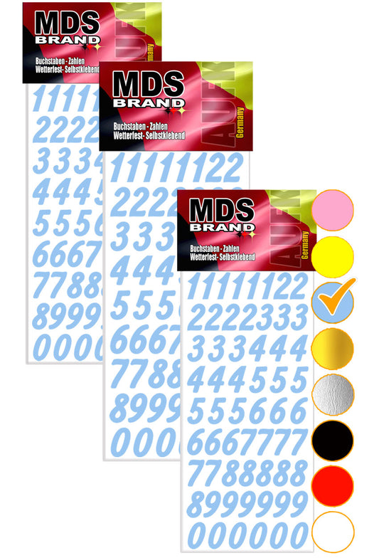2cm Zahlen Aufkleber 0-9, Schriftgröße ca. 20 mm, selbstklebend klein Nummer Ziffer, Unsere Klebezahlen sind Ideal für Adventskalender, luftballon und Buro