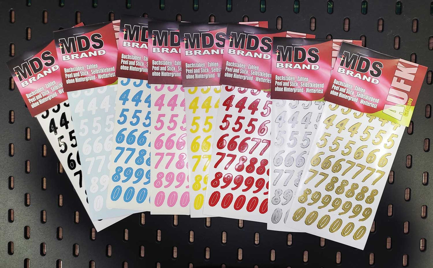 2cm Zahlen Aufkleber 0-9, Schriftgröße ca. 20 mm, selbstklebend klein Nummer Ziffer, Unsere Klebezahlen sind Ideal für Adventskalender, luftballon und Buro