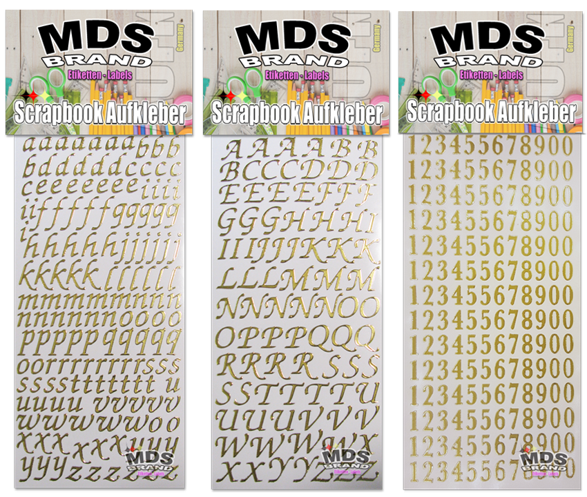 1,5cm Buchstaben zum aufkleben einfach zum basteln und gestalten von Scrapbook & Karten