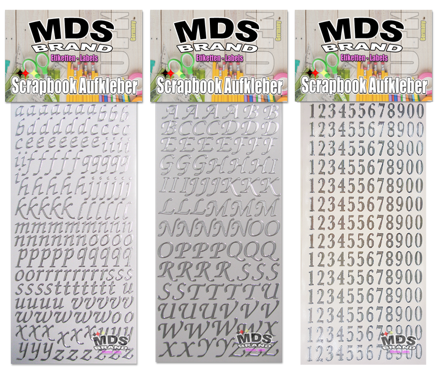 1,5cm Buchstaben zum aufkleben einfach zum basteln und gestalten von Scrapbook & Karten
