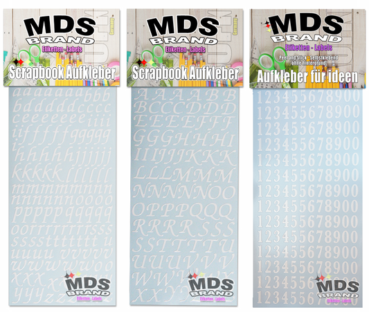 1,5cm Buchstaben zum aufkleben einfach zum basteln und gestalten von Scrapbook & Karten