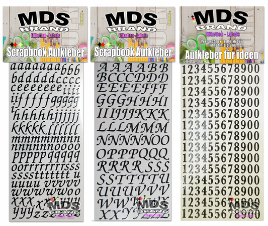 1,5cm Buchstaben zum aufkleben einfach zum basteln und gestalten von Scrapbook & Karten