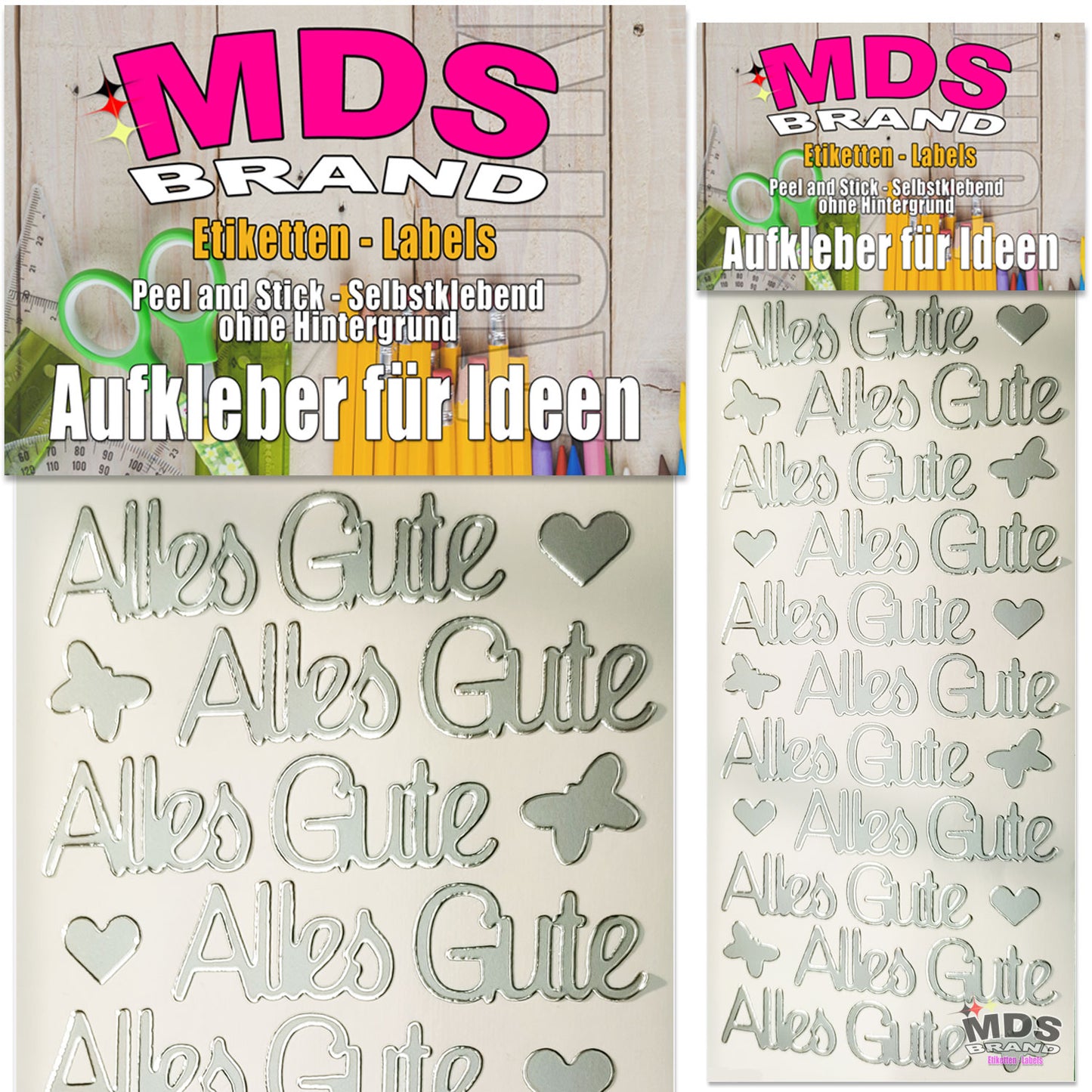 Sprüche Aufkleber für Taufe, Hochzeit, Geburtstag, 2/st ideal für Einlandungskarten & Hochzeit, Gestalten Sie persönlichen Karten & Kerzen