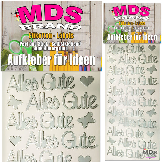 Sprüche Aufkleber für Taufe, Hochzeit, Geburtstag, 2/st ideal für Einlandungskarten & Hochzeit, Gestalten Sie persönlichen Karten & Kerzen