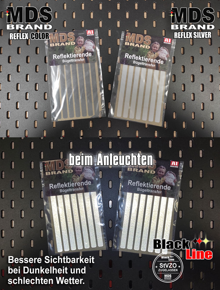 Reflektierende Aufbügler Set - Reflektoren Kinderkleidung - Hohe Sichtbarkeit - Optimierte Haftung für Kleidung oder Schulranzen - DIY