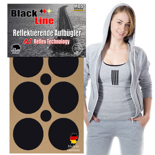 Reflektierende Aufbügler Set - Reflektoren Kinderkleidung - Hohe Sichtbarkeit - Optimierte Haftung für Kleidung oder Schulranzen - Kreisen
