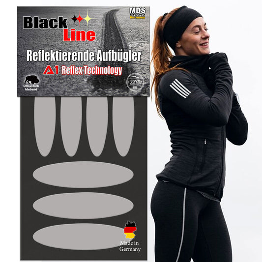Reflektierende Aufbügler Set - Reflektoren Kinderkleidung - Hohe Sichtbarkeit - Optimierte Haftung für Kleidung oder Schulranzen - 7x Oval