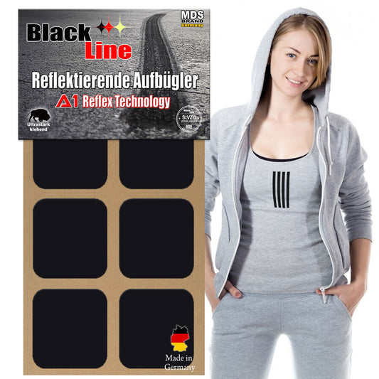 Reflektierende Aufbügler Set - Reflektoren Kinderkleidung - Hohe Sichtbarkeit - Optimierte Haftung für Kleidung oder Schulranzen - Quadrat