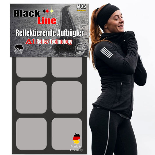 Reflektierende Aufbügler Set - Reflektoren Kinderkleidung - Hohe Sichtbarkeit - Optimierte Haftung für Kleidung oder Schulranzen - Quadrat