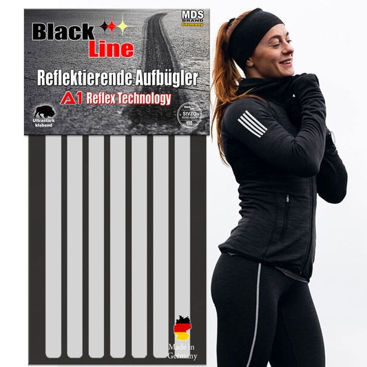 Reflektierende Aufbügler Set - Reflektoren Kinderkleidung - Hohe Sichtbarkeit - Optimierte Haftung für Kleidung oder Schulranzen - Lines