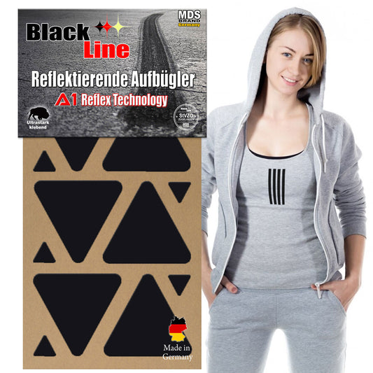 Reflektierende Aufbügler -Dreieck- Set - Reflektoren Kinderkleidung - Hohe Sichtbarkeit - Optimierte Haftung für Kleidung oder Schulranzen