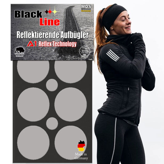 Reflektierende Aufbügler Set - Reflektoren Kinderkleidung - Hohe Sichtbarkeit - Optimierte Haftung für Kleidung oder Schulranzen - Kreisen