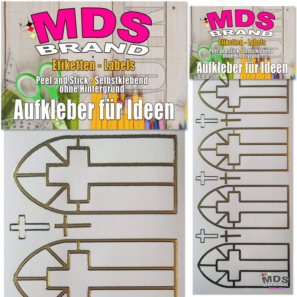 Katholisch Aufkleber 2er/pk ideal für Hochzeit, Weihnachten und Geburtstagen, einfach zum basteln und gestalten von Karten & Fotoalbum