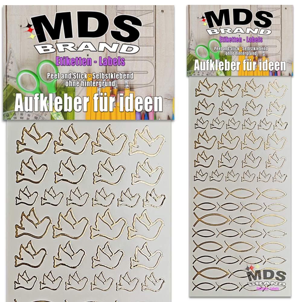 Katholisch Aufkleber 2er/pk ideal für Hochzeit, Weihnachten und Geburtstagen, einfach zum basteln und gestalten von Karten & Fotoalbum