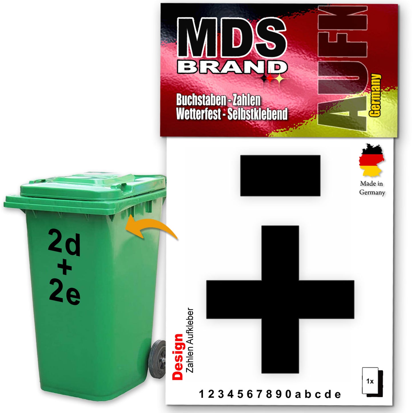 Design 15cm Zahlen Aufkleber Selbstklebende Klebezahlen für Briefkasten, Mülltonne & Hausnummeren Aufkleber für Außen & Innen