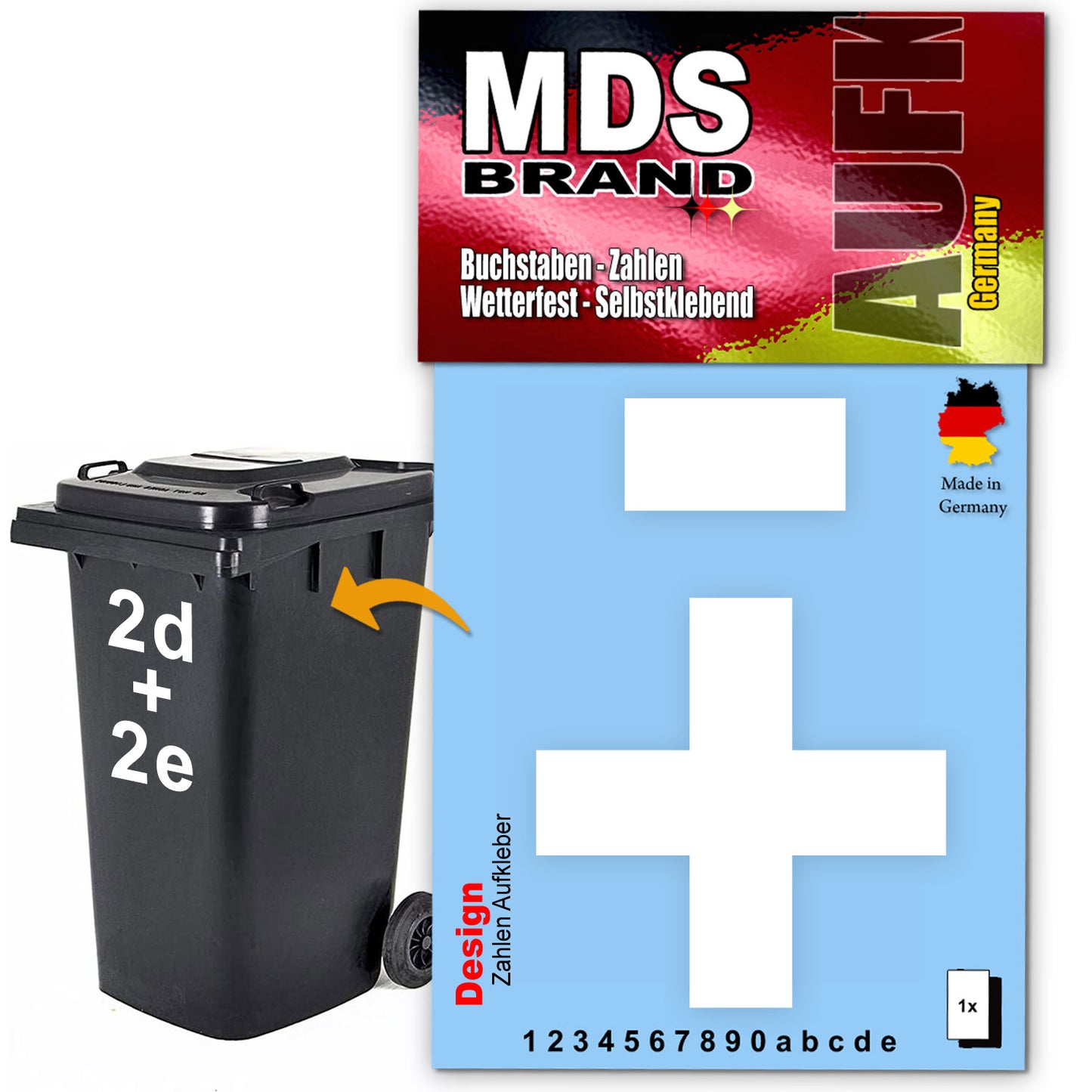 Design 15cm Zahlen Aufkleber Selbstklebende Klebezahlen für Briefkasten, Mülltonne & Hausnummeren Aufkleber für Außen & Innen