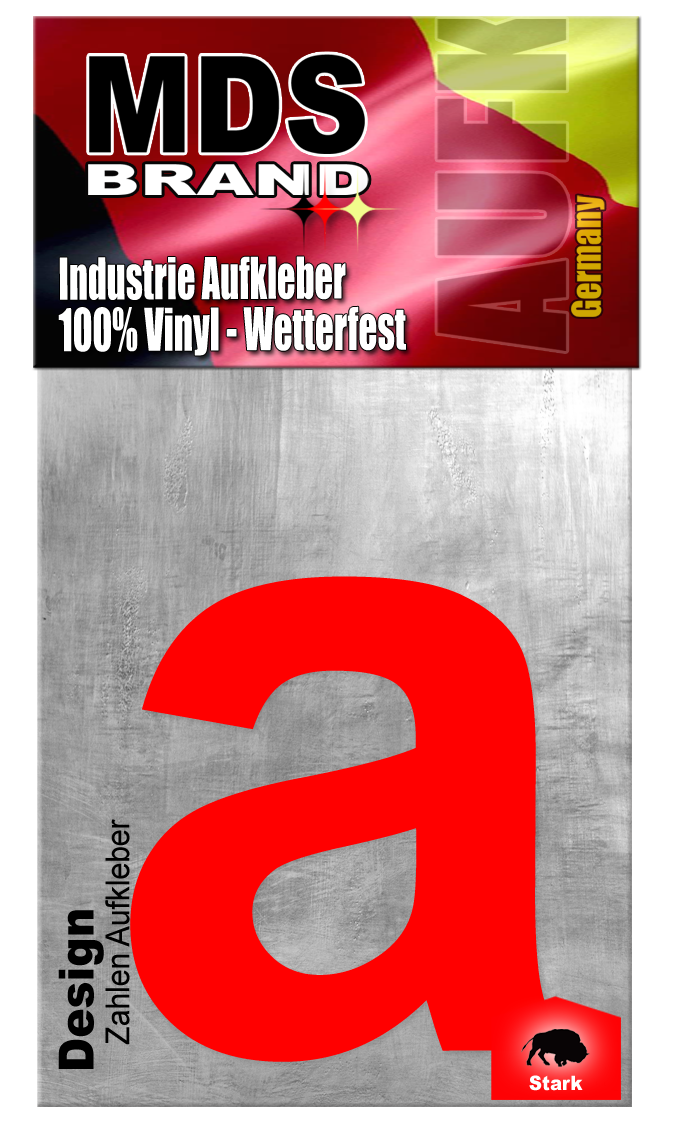 Design 20cm Zahlen Aufkleber ROT | Selbstklebende hausnummern zum aufkleben | Klebezahlen für Mülltonne, Briefkasten & Hausnummer | Optimal für Außen & Innen, klebeziffer
