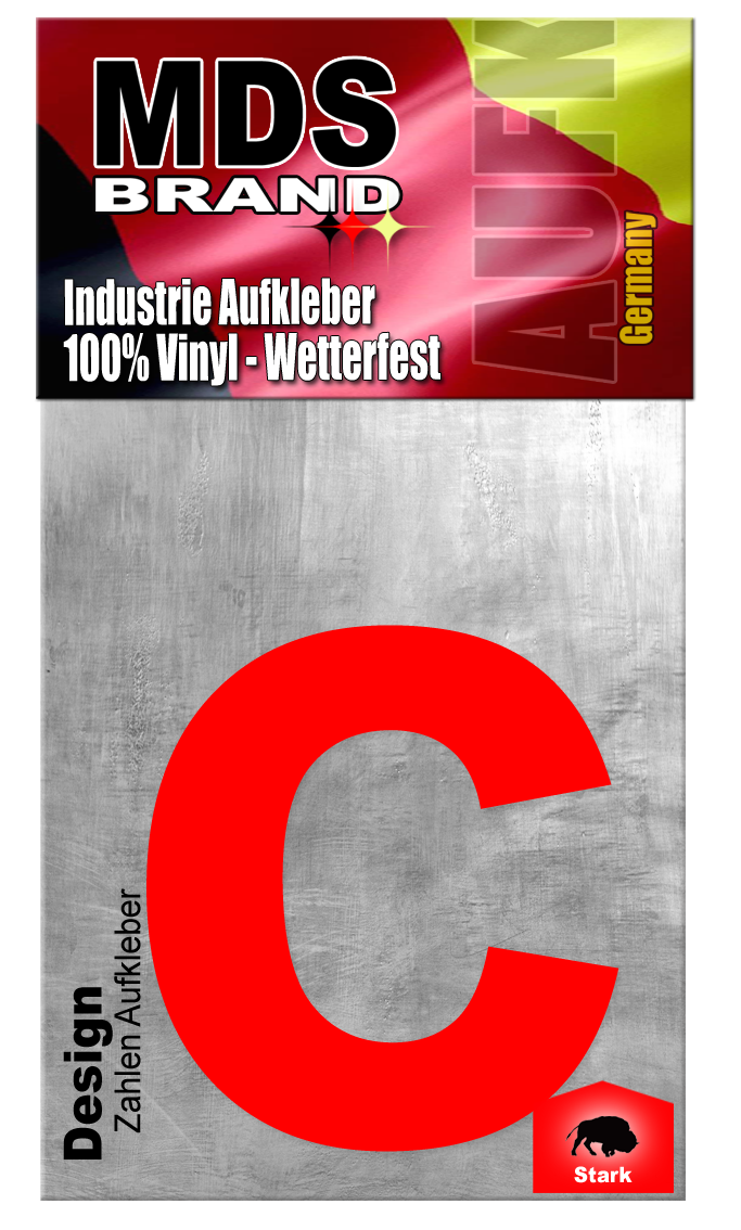 Design 20cm Zahlen Aufkleber ROT | Selbstklebende hausnummern zum aufkleben | Klebezahlen für Mülltonne, Briefkasten & Hausnummer | Optimal für Außen & Innen, klebeziffer