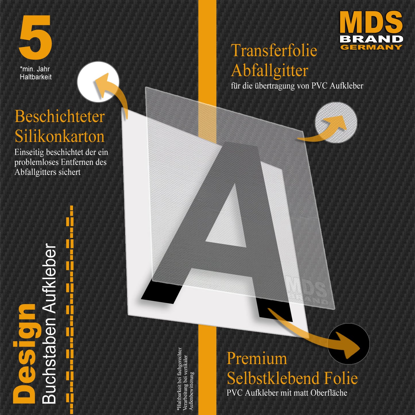 10cm Design Buchstaben Aufkleber Selbstklebende Klebebuchstaben | Wetterfest Alphabet zum Aufkleben für Briefkasten, Auto, Mülltonne, Vinyl Buchstaben für Außen & Innen Schwarz