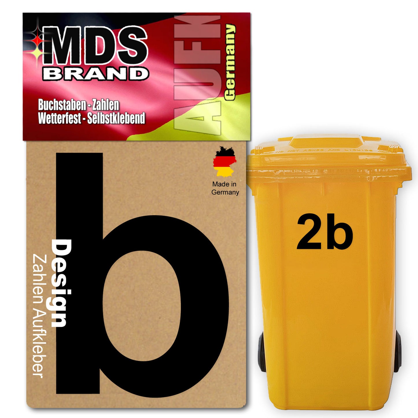 Design 15cm Zahlen Aufkleber Selbstklebende Klebezahlen für Briefkasten, Mülltonne & Hausnummeren Aufkleber für Außen & Innen