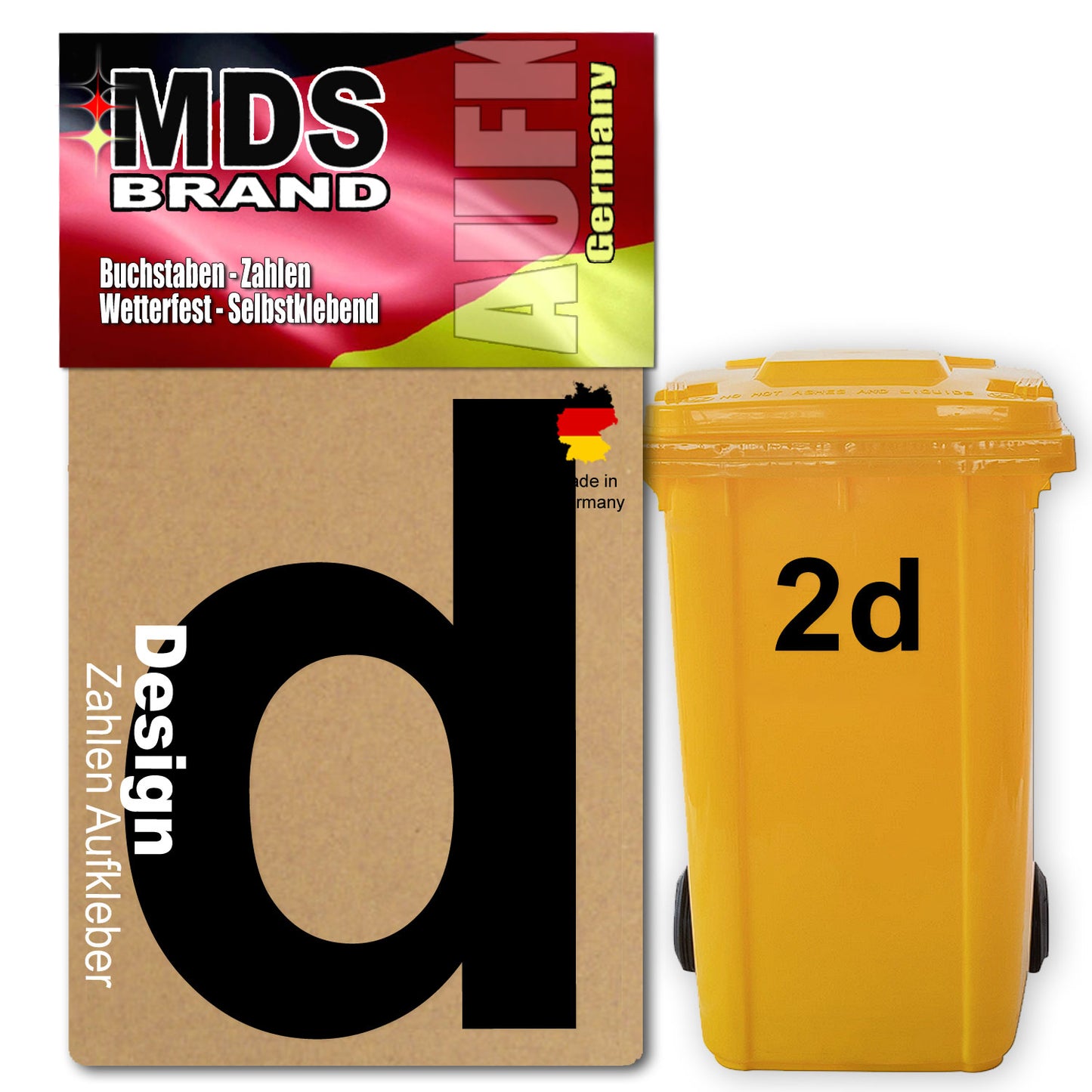 Design 15cm Zahlen Aufkleber Selbstklebende Klebezahlen für Briefkasten, Mülltonne & Hausnummeren Aufkleber für Außen & Innen