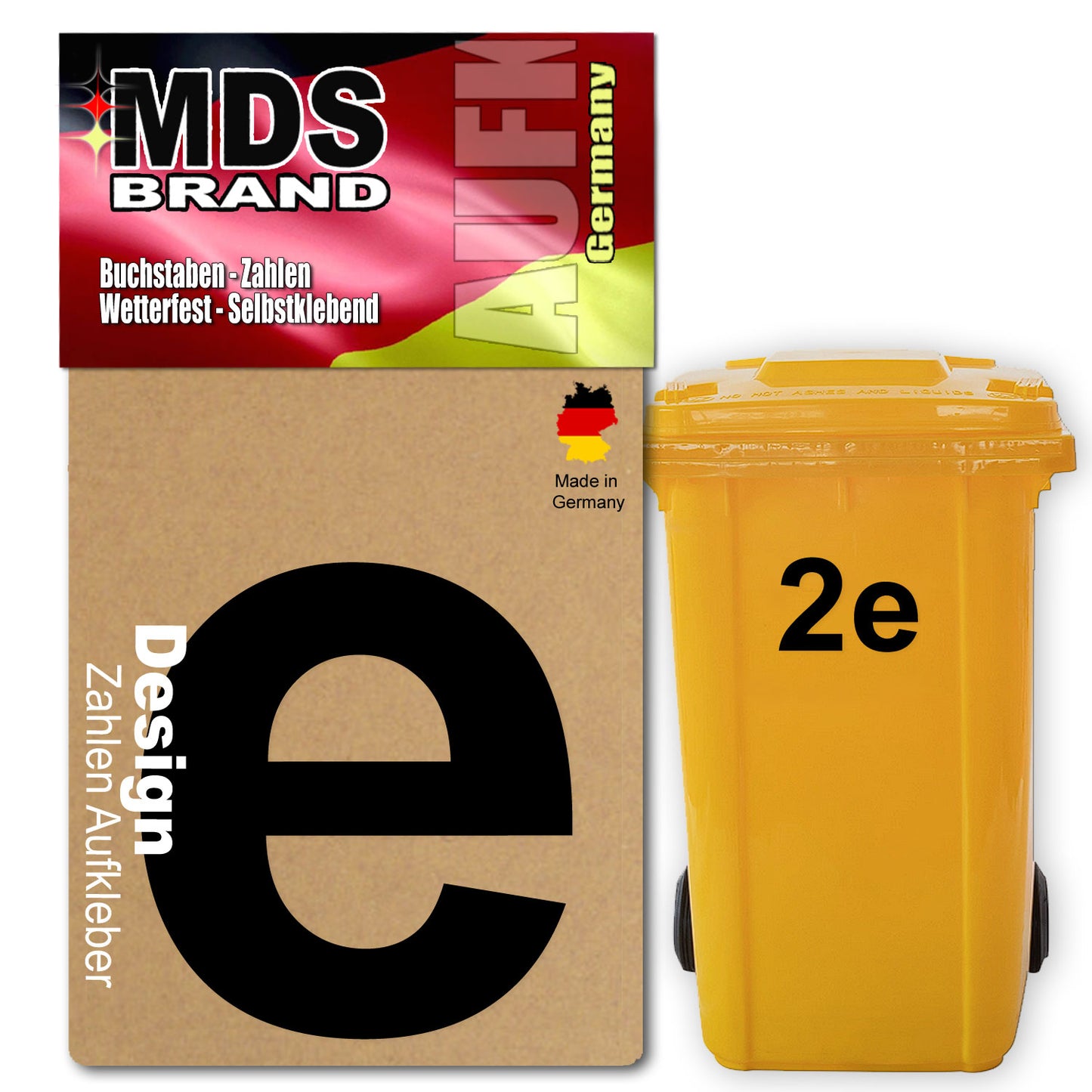 Design 15cm Zahlen Aufkleber Selbstklebende Klebezahlen für Briefkasten, Mülltonne & Hausnummeren Aufkleber für Außen & Innen