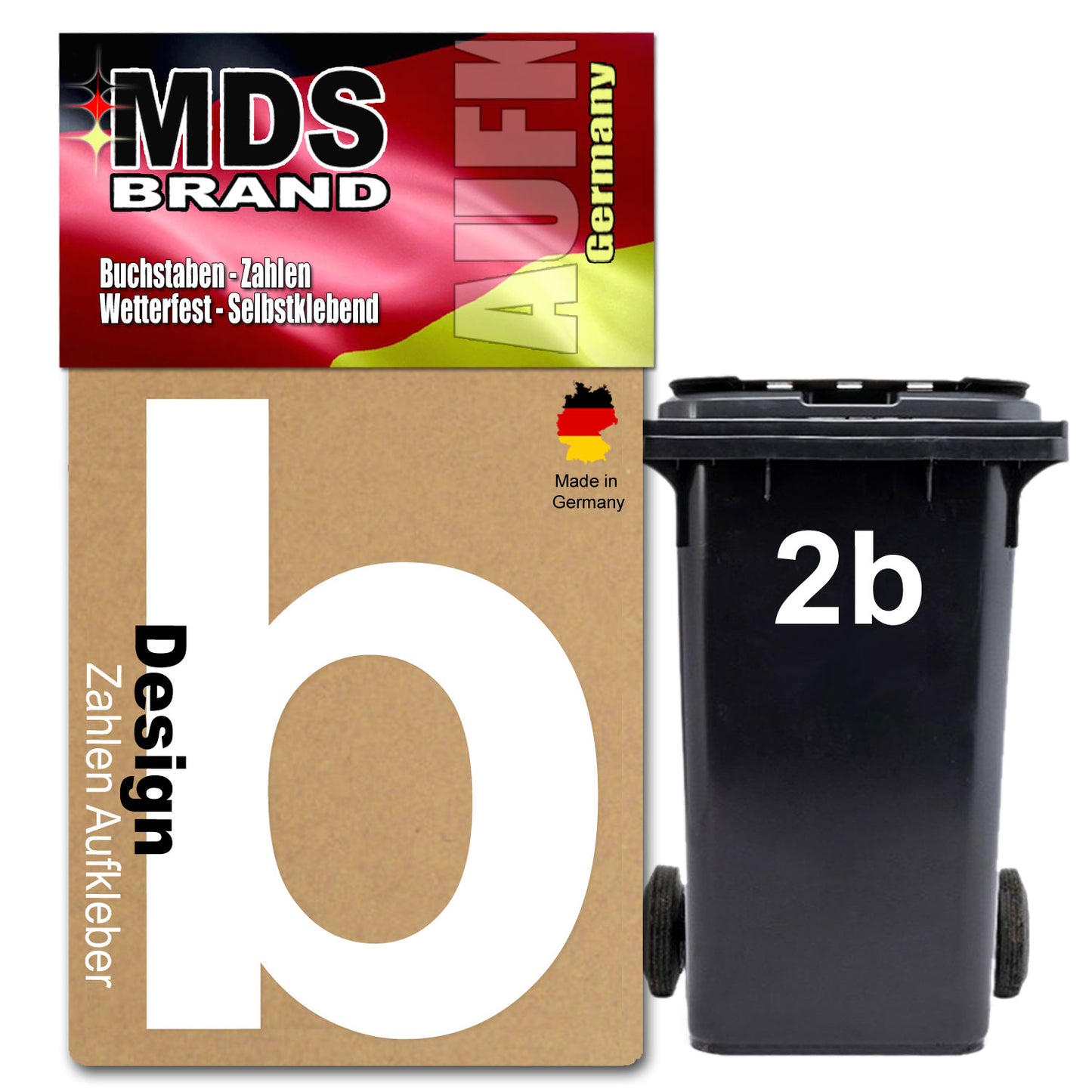 Design 15cm Zahlen Aufkleber Selbstklebende Klebezahlen für Briefkasten, Mülltonne & Hausnummeren Aufkleber für Außen & Innen