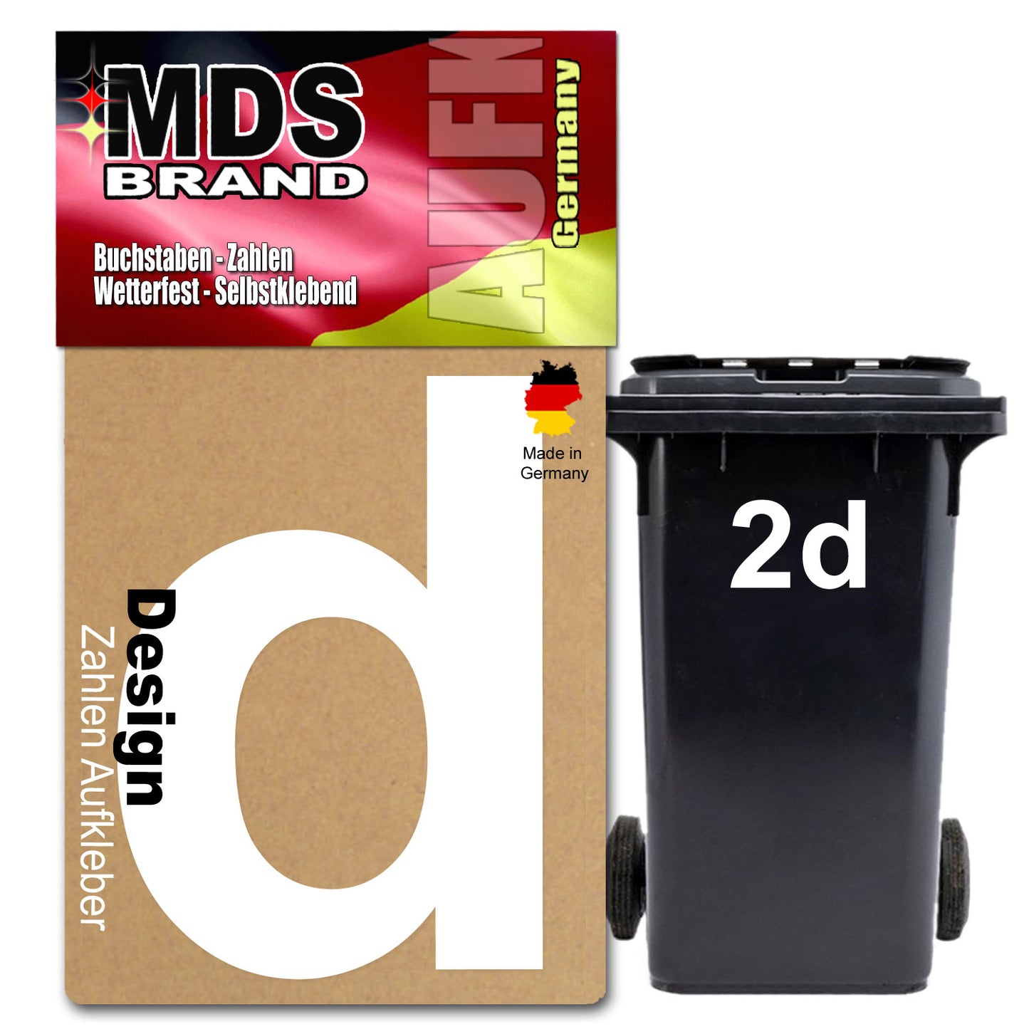 Design 15cm Zahlen Aufkleber Selbstklebende Klebezahlen für Briefkasten, Mülltonne & Hausnummeren Aufkleber für Außen & Innen