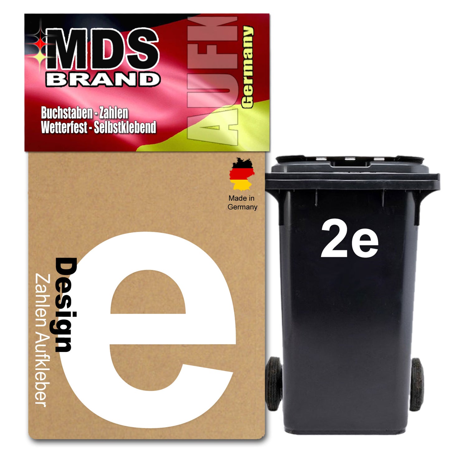Design 15cm Zahlen Aufkleber Selbstklebende Klebezahlen für Briefkasten, Mülltonne & Hausnummeren Aufkleber für Außen & Innen