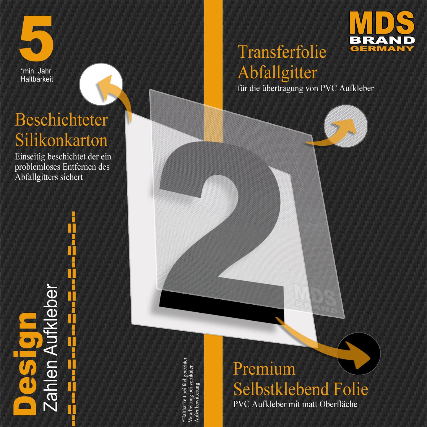 Design 20cm Zahlen Aufkleber | Selbstklebende hausnummern zum aufkleben | Klebezahlen für Mülltonne, Briefkasten & Hausnummer | Optimal für Außen & Innen, klebeziffer sind Weiss Schwarz