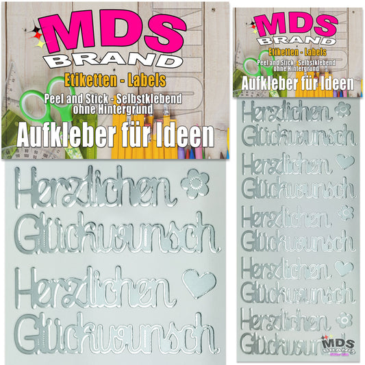 Sprüche Aufkleber für Taufe, Hochzeit, Geburtstag, 2/st ideal für Einlandungskarten & Hochzeit, Gestalten Sie persönlichen Karten & Kerzen