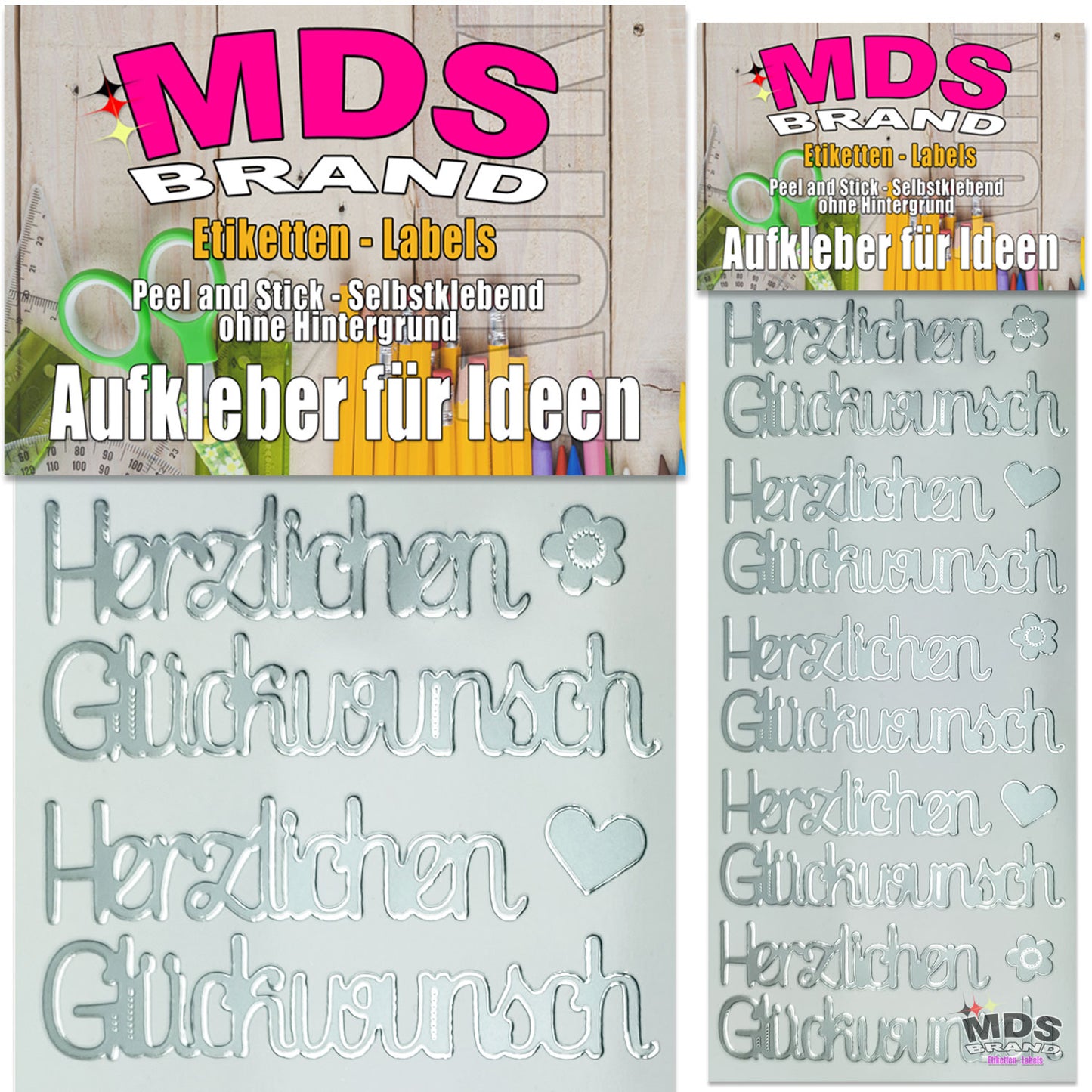 Katholisch Aufkleber 2er/pk ideal für Hochzeit, Weihnachten und Geburtstagen, einfach zum basteln und gestalten von Karten & Fotoalbum