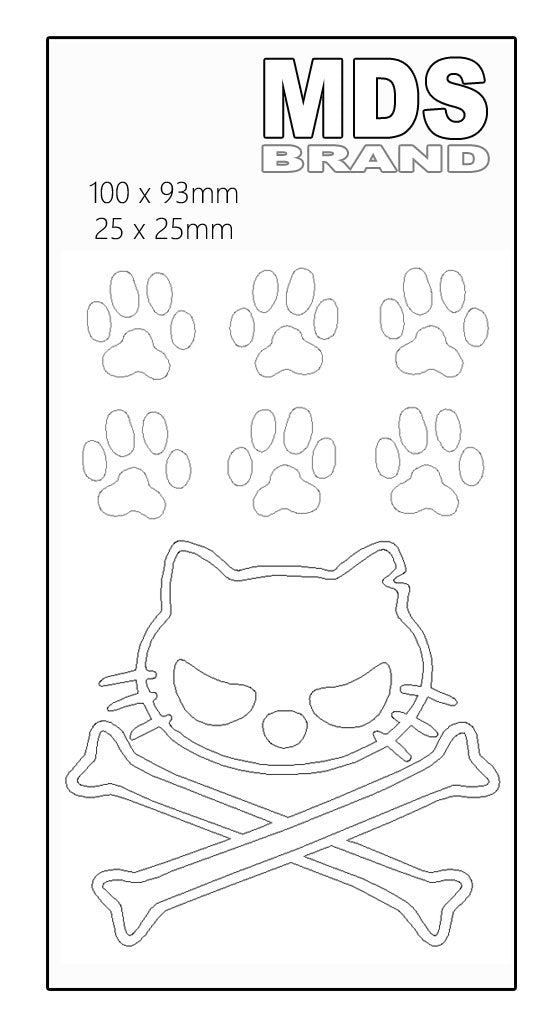 Reflektierende Aufbügler -Bad Cat- Set - Reflektoren Kinderkleidung - Hohe Sichtbarkeit - Optimierte Haftung für Kleidung oder Schulranzen