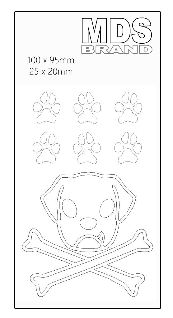 Reflektierende Aufbügler -Bad Dog- Set - Reflektoren Kinderkleidung - Hohe Sichtbarkeit - Optimierte Haftung für Kleidung oder Schulranzen