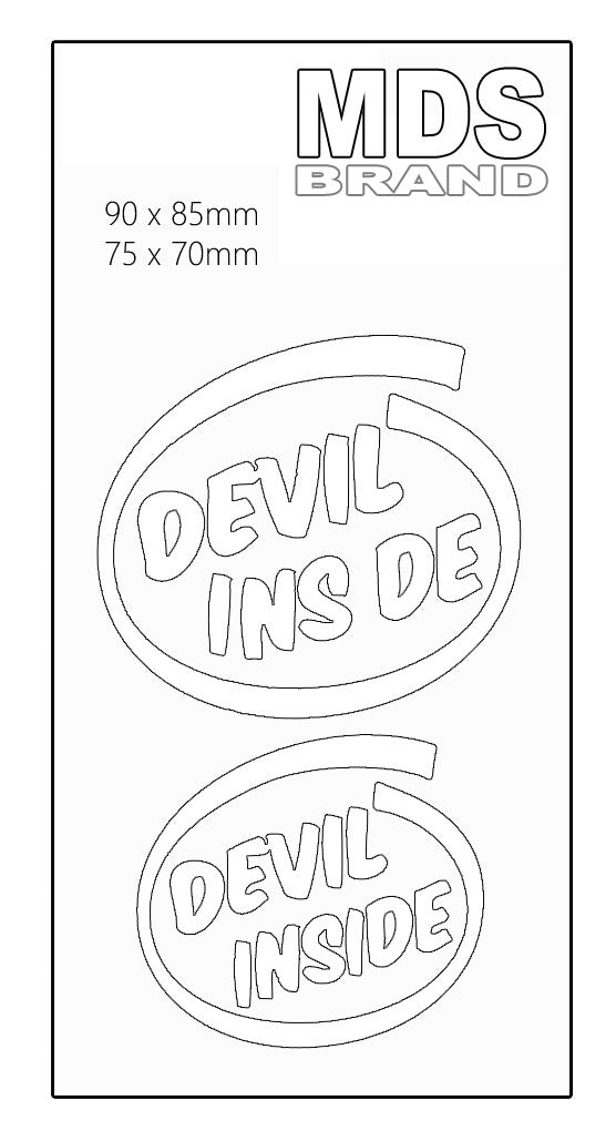 Reflektierende Kleidung Aufbügler Set - Devil Inside - Hohe Sichtbarkeit - Optimierte Haftung für Kleidung oder Schulranzen