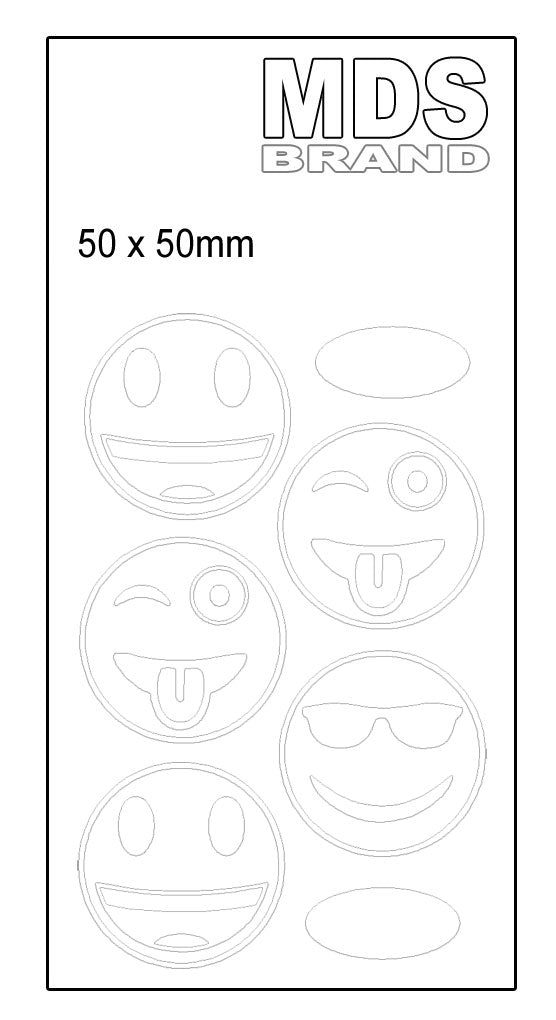 Reflektierende Kleidung Aufbügler Set - Emoji - Hohe Sichtbarkeit - Optimierte Haftung für Kleidung oder Schulranzen