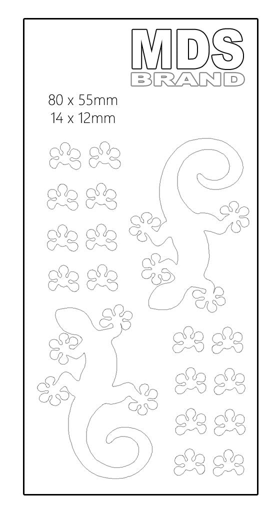 Reflektierende Kleidung Aufbügler Set - Gecko - Hohe Sichtbarkeit - Optimierte Haftung für Kleidung oder Schulranzen