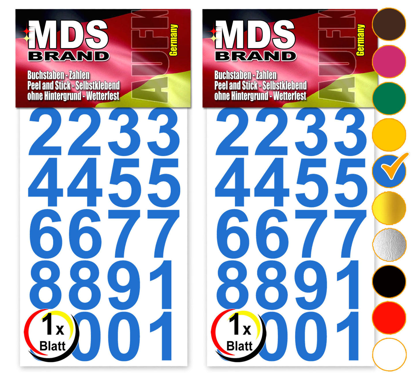 Design 3cm Zahlen Aufkleber | Selbstklebende Klebezahlen | Vinyl Hausnummern zum Aufkleben für Briefkasten, Mülltonnen Aufkleber, Buro Aufkleber, Zahlen für Außen & Innen