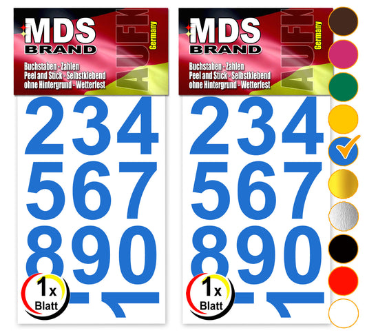 Design 4cm Zahlen Aufkleber | Selbstklebende Klebezahlen | Vinyl Hausnummern zum Aufkleben für Briefkasten, Mülltonnen Aufkleber, Buro Aufkleber, Zahlen für Außen & Innen