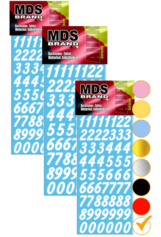 2cm Zahlen Aufkleber 0-9, Schriftgröße ca. 20 mm, selbstklebend klein Nummer Ziffer, Unsere Klebezahlen sind Ideal für Adventskalender, luftballon und Buro