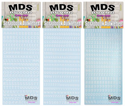 1cm Buchstaben zum aufkleben einfach zum basteln und gestalten von Scrapbook & Karten