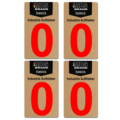 Design Rot 10cm Zahlen Aufkleber, Selbstklebende Klebezahlen für Briefkasten, Mülltonne, Hausnummer Aufkleber für Außen & Innen