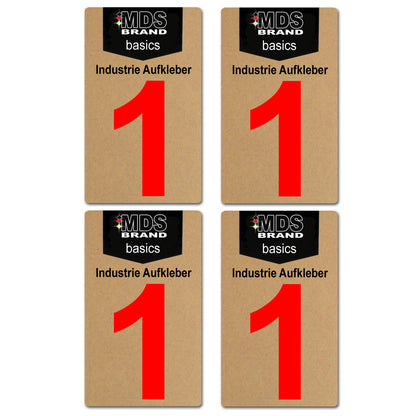 Design Rot 10cm Zahlen Aufkleber, Selbstklebende Klebezahlen für Briefkasten, Mülltonne, Hausnummer Aufkleber für Außen & Innen